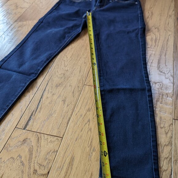 Levi's Women Straight Slim Jeans 25 Low Rise Indigo Dark Blue Petite 0 - Picture 8 of 11